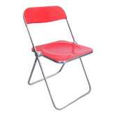 Plia red chair Giancarlo Piretti Anonima Castelli
