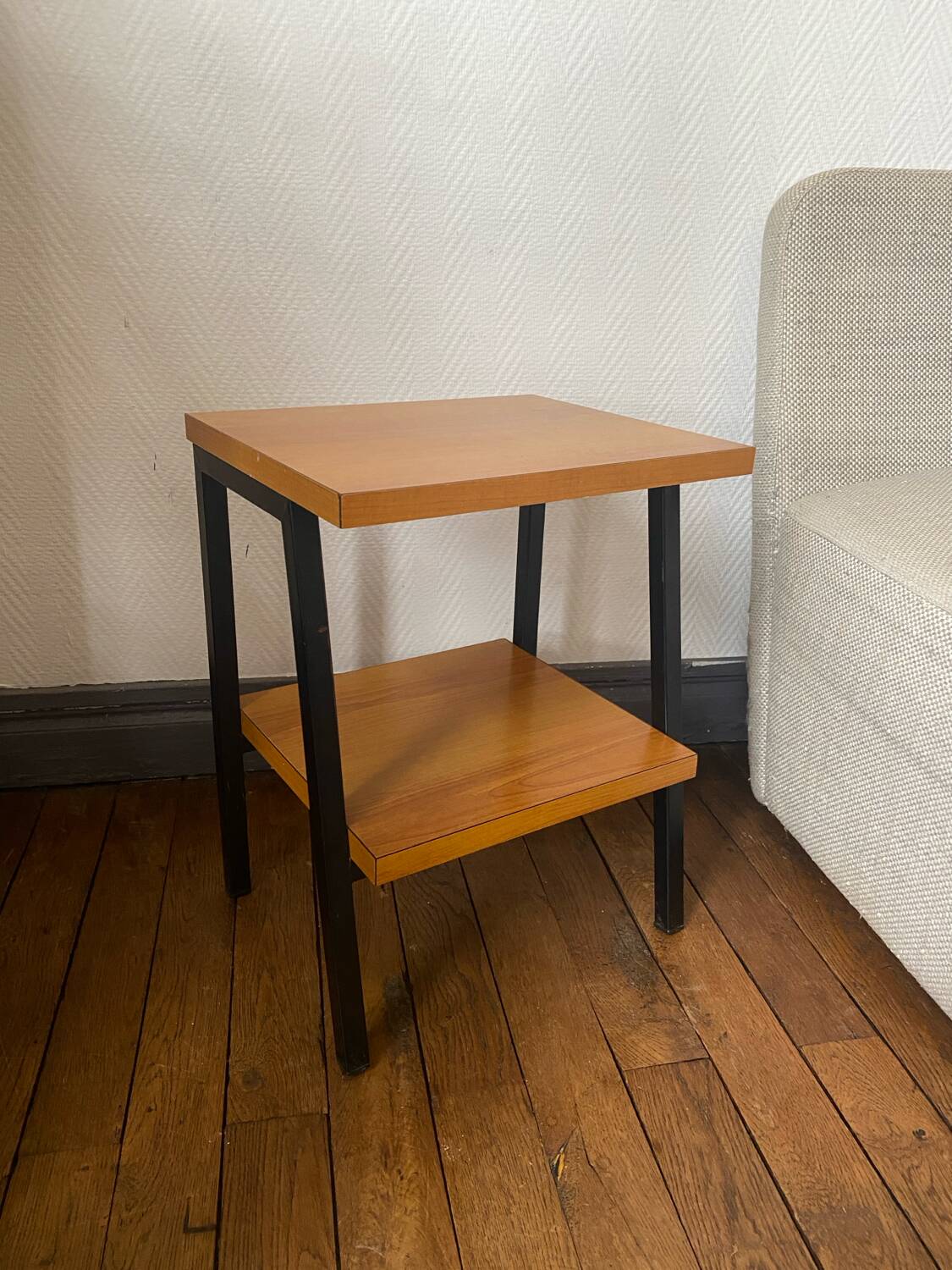 Industrial style metal bedside table