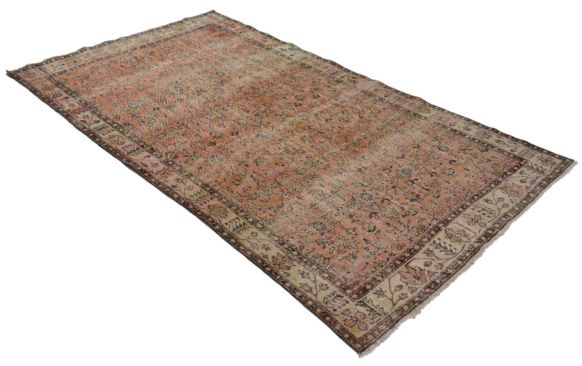 Turkish Anatolian Handmade Vintage Rug 302 cm x 177 cm