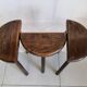 Trio of stools solid wood tripod brutal vintage brutalist