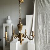 Lustre classique doré à 5 bras de lumière
