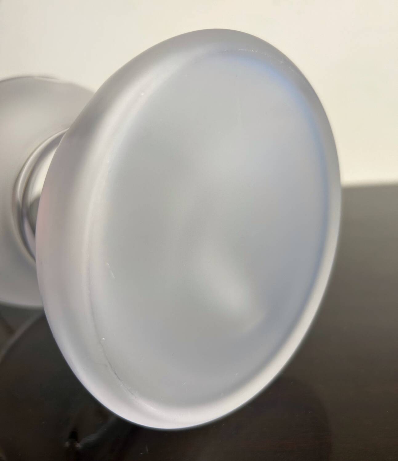 Diabolo design crystal vase from the 80s