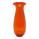 Vase ABM, design moderne des années 50, en verre orange, Pologne, années 1970