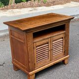 Scandinavian solid wood sideboard with 2 doors, 100cm