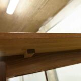 60's rectangular Scandinavian table with extension cords