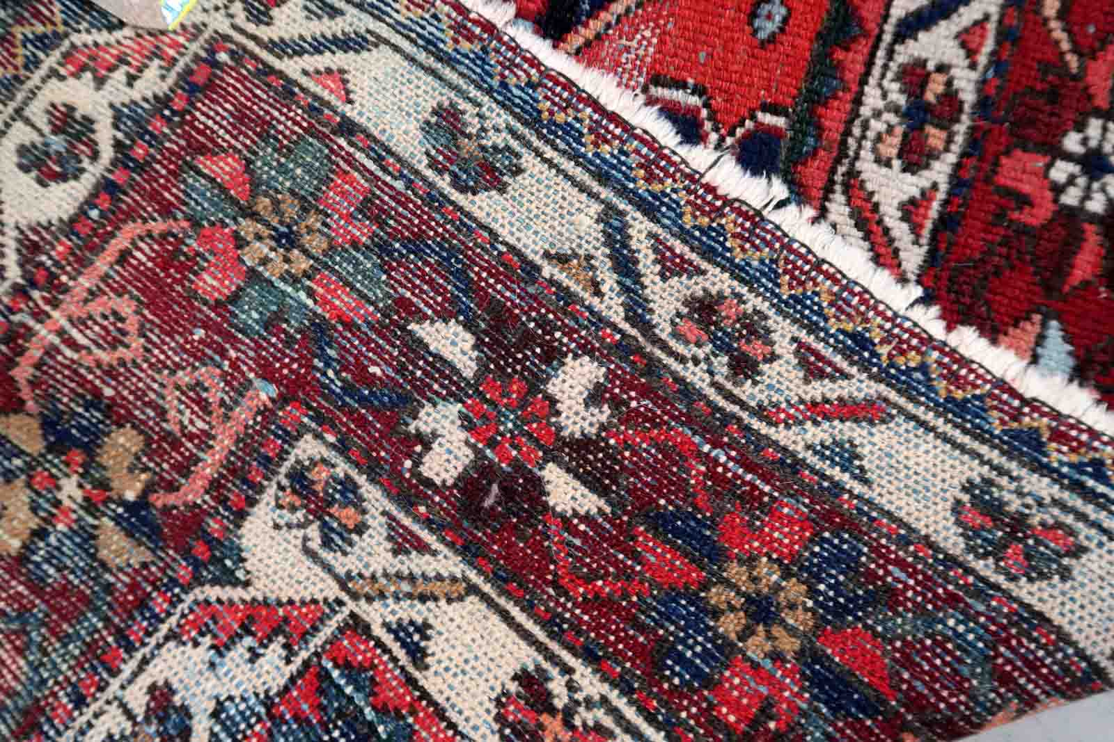 Antique carpet persian bakhtiari handmade 223cm x 301cm 1930s