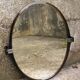 Pair of oval swivel plexi and chrome mirrors 1970