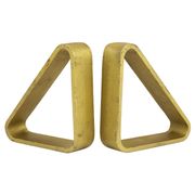 Carl Aubock III Pair of Triangular Bookends in Gilded Iron 5443, Vienna/Austria, 1970s