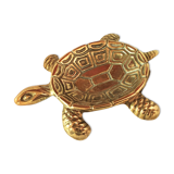 Figurine turtle gilded brass protective symbol