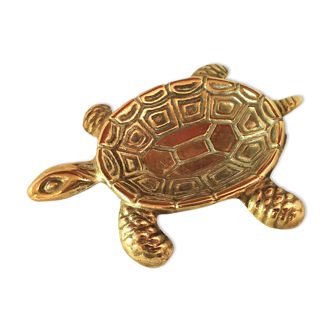 Figurine turtle gilded brass protective symbol