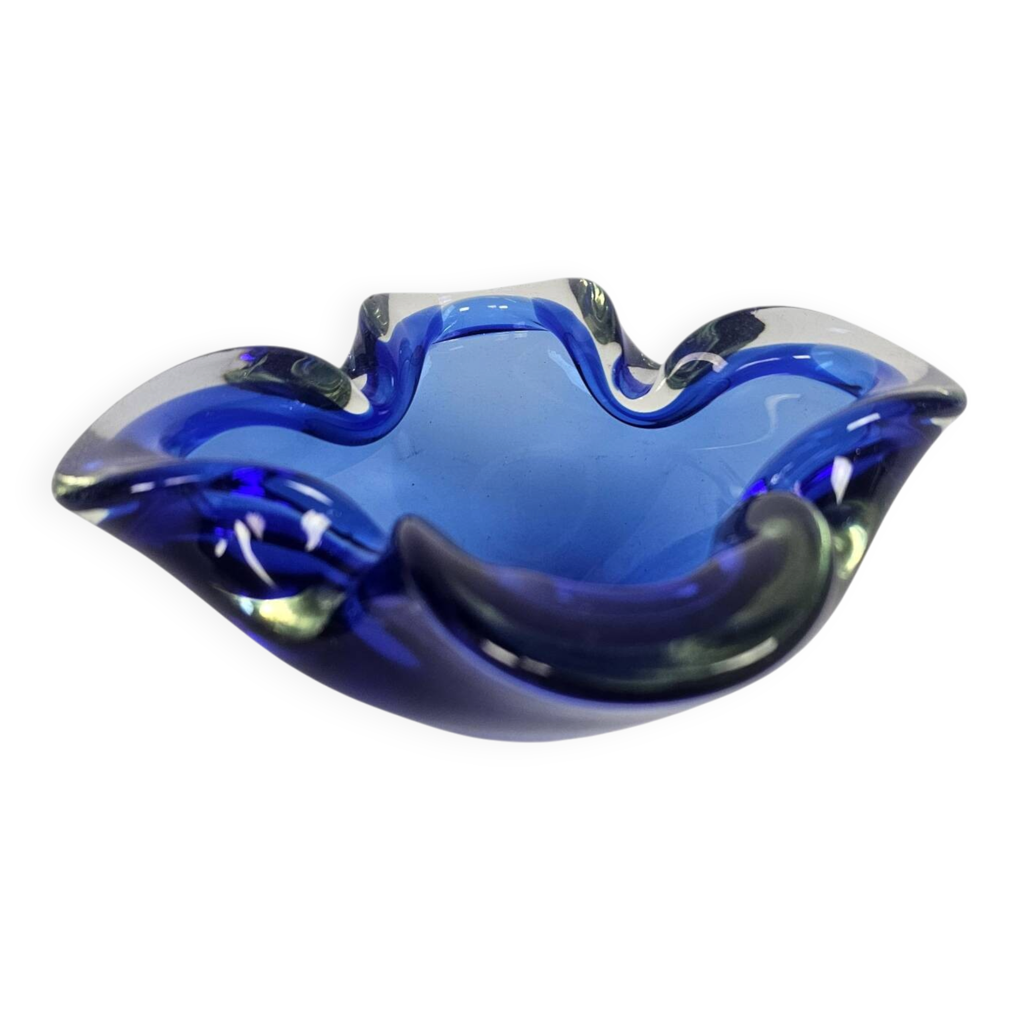 Murano - Murano Sommerso - asbak - schaal - cobalt blauw - 1960's