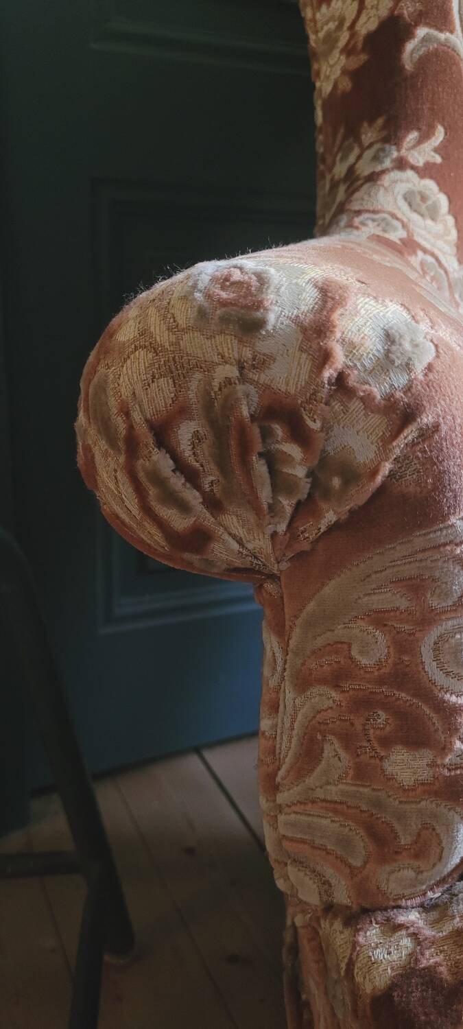 Velvet toad armchair