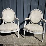 Pair of Louis XVI style armchairs