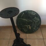 Green marble bistro table