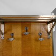 Large Art Deco wardrobe in oak, marble and mahogany, circa 1925