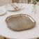 Antique yellow copper tray – 36 cm – Made in India