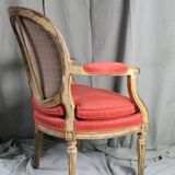 Louis XVI style cabriolet medallion armchair
