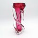 Twisted Murano Vase Sommerso Rose Italian Design 1960s