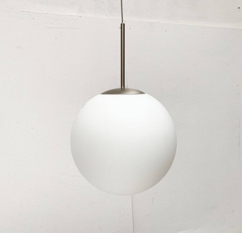Suspended glass ball lamp by Peill & Putzler.
