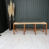 Ancient straw bench