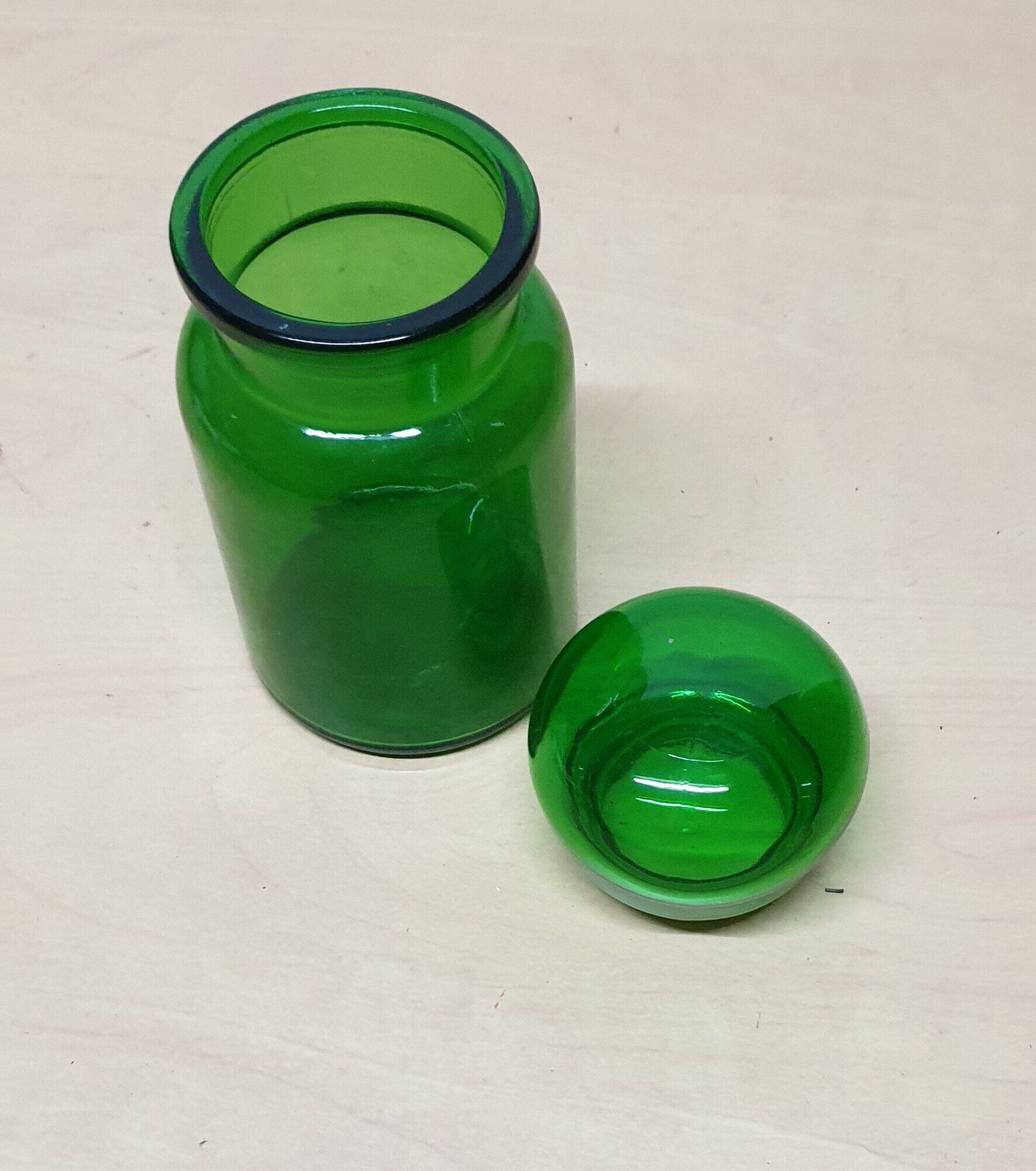 70s glass jar or apothecary jar