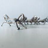 6 knife holders art deco horses