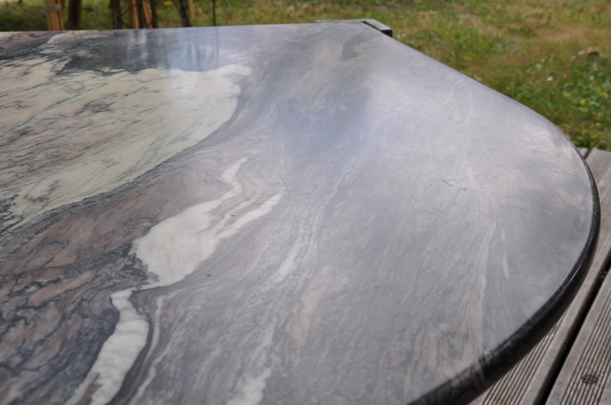 Table basse en marbre des années 70