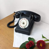 Old phone in black Bakelite