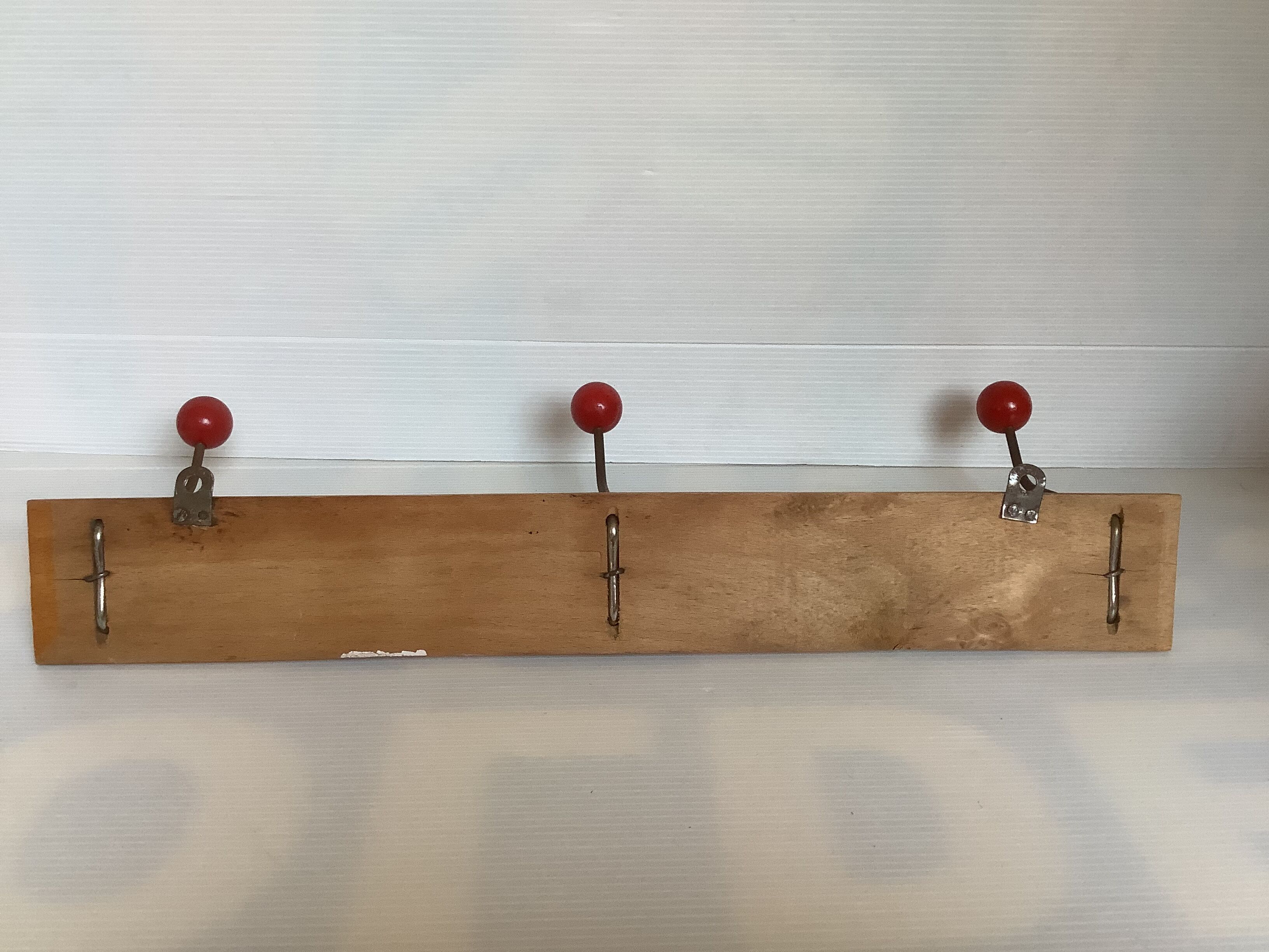 Old wood metal coat rack