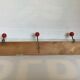 Old wood metal coat rack
