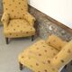 Pair of light mustard yellow English armchairs