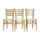 Trio of wooden chairs and rope, Italy, 1950s