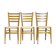 Trio of wooden chairs and rope, Italy, 1950s
