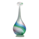 Green, Blue and Pink Etched Murano Glass Single Flower Vase, Italy