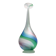 Green, Blue and Pink Etched Murano Glass Single Flower Vase, Italy