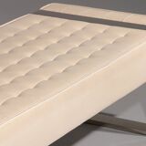 Leather bench with chrome base from Germany 1980