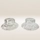 Pair of glass candlesticks