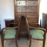 Paire fauteuils époque Restauration Charles X – XIXème siècle