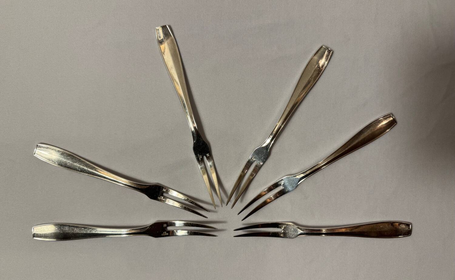 6 Cristofle snail forks