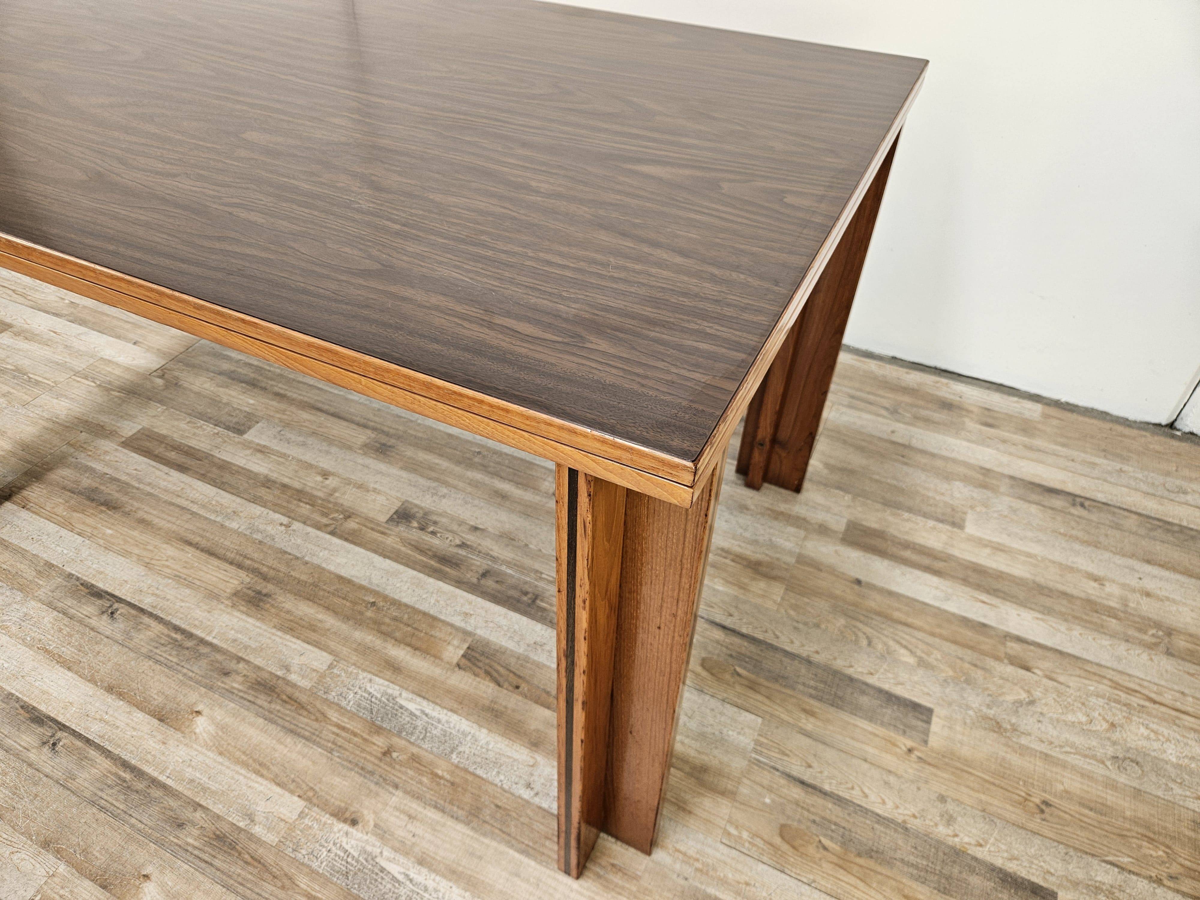 Italian design folding dining table, 1970