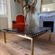 Important Coffee Table with a Lacquered Wood Panel from the 19th Century