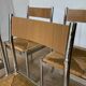 4 chaises chrome et paille
