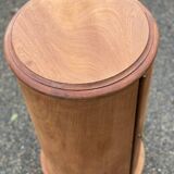 Somno bedside table renovated in solid raw mahogany wood