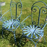 Vintage iron garden chairs