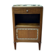 Art deco bedside table in mahogany and marble top