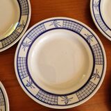 Lot De 8 Assiettes À Dessert Manufacture De Gien Modèle Garches