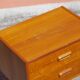 Pair of 2 vintage Danish bedside tables from the 1960s, in teak.