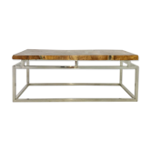 Pretty coffee table in an eglomized glass