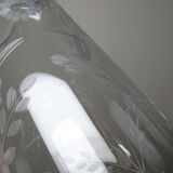 Old crystal/pulled glass pitcher engraved with floral decoration, Europe 1920-1930