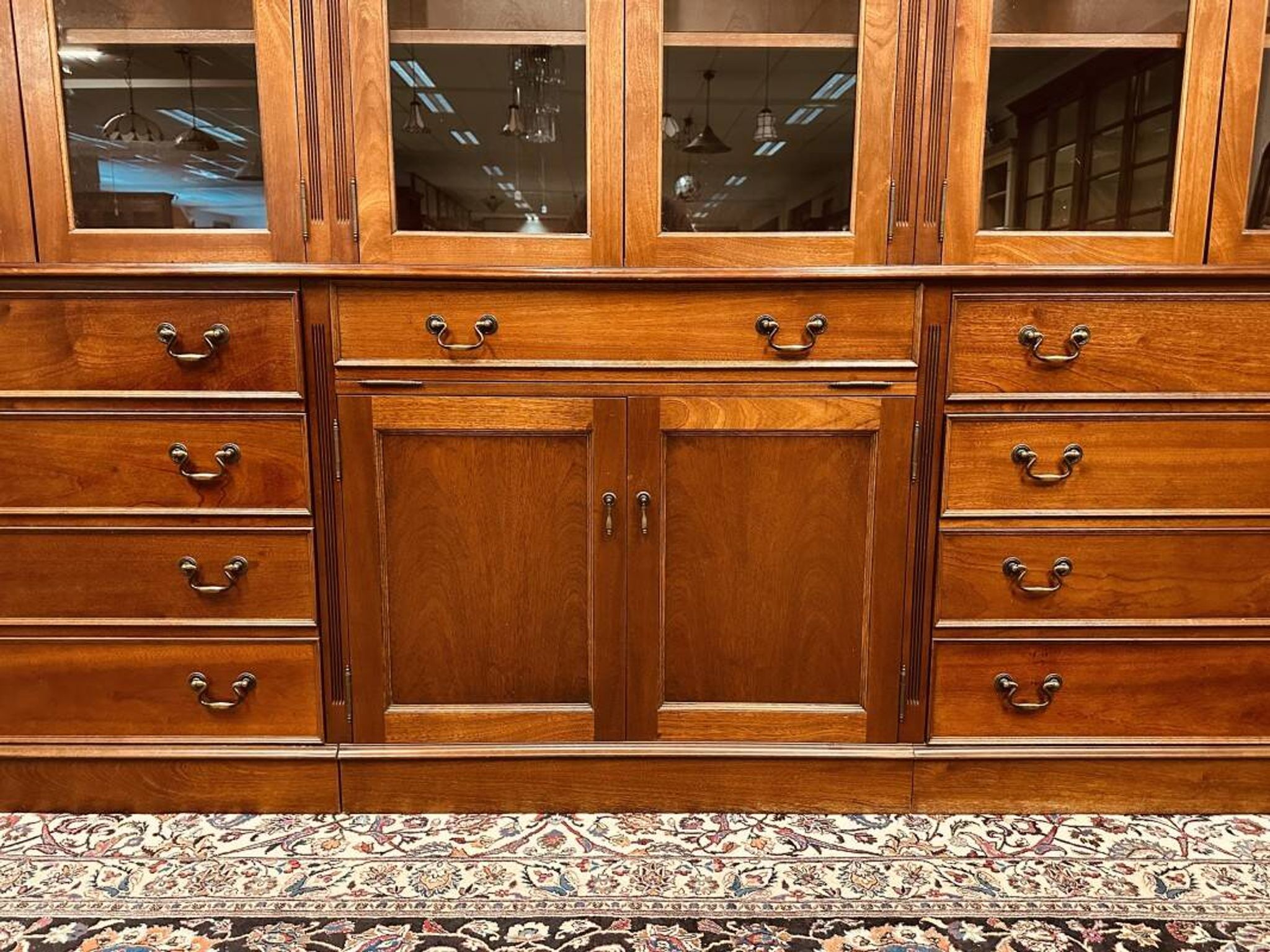 Classic English Mahogany Library Cabinet